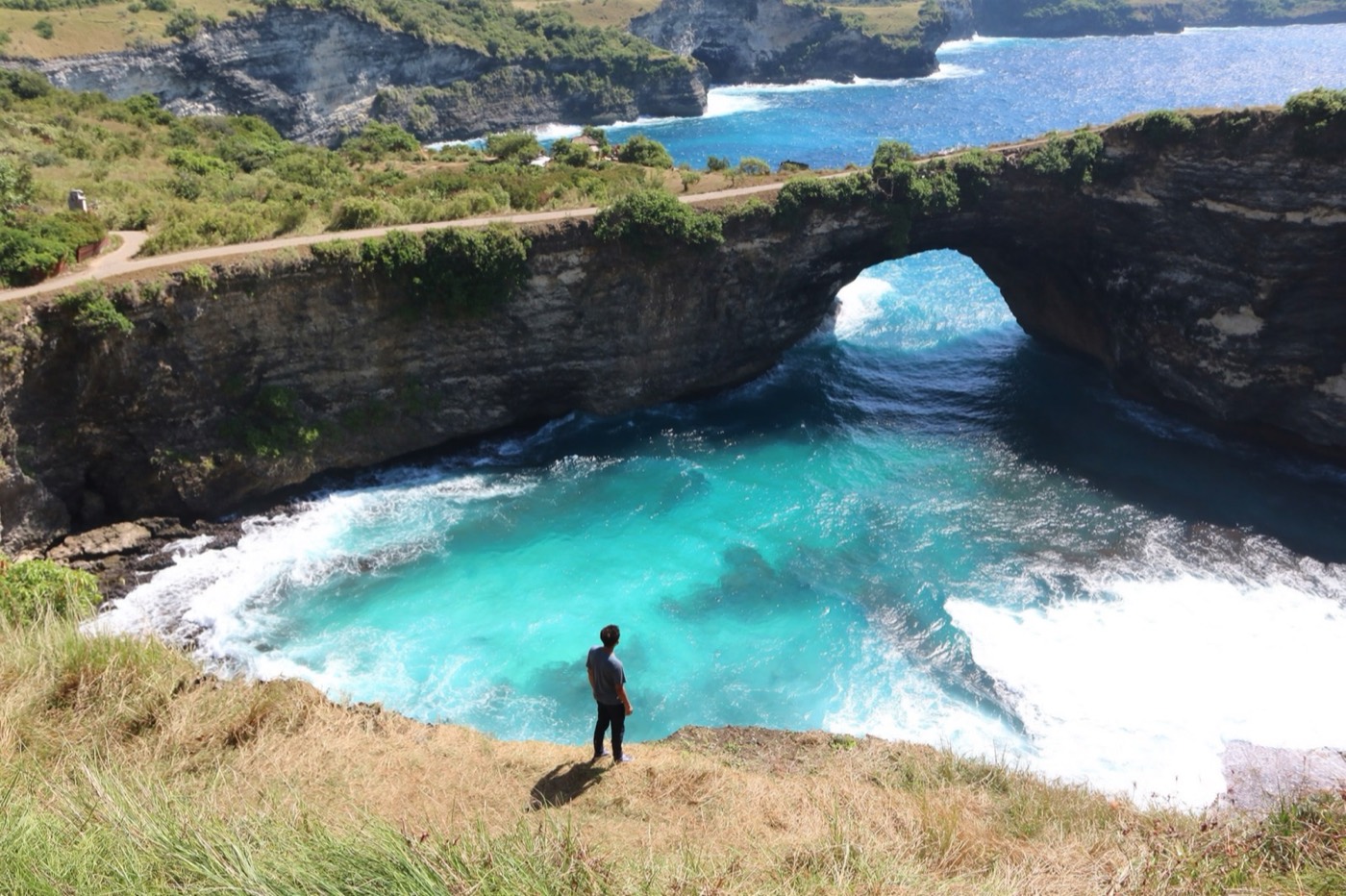 Broken Beach stone arch on Nusa Penida