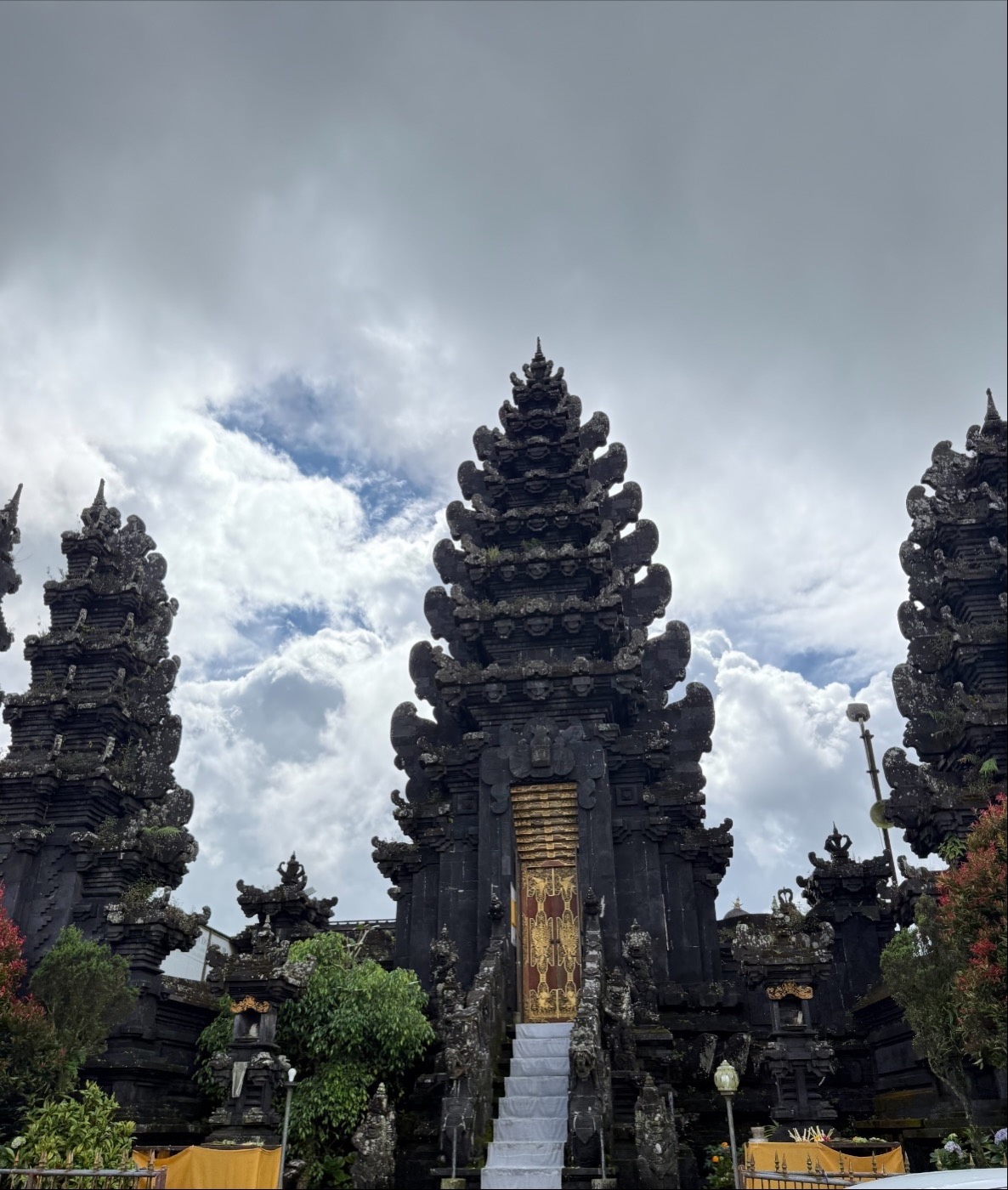 Pura Ulun Danu Batur, Kintamani. The tall meru towers of the lake temple